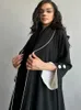 Ethnic Clothing Elegant Button Split Slve Muslim Abaya for Women Abayas Maxi Vestidos Morocco Kaftan Turkey Arabic Long Robe 2023 T240515