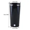 Muggar självrörande kaffemugg magnetisk USB laddning kopp automatisk rostfritt stål bärbar blandning läcksäker med LED