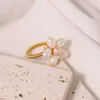 Обручальные кольца Glseevo Design Natural Freshwater Pearl Ring 18k золотой цветочный кластер