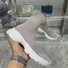 High top thin waist thick soled socks shoes men's and women's Paris sports shoes top version of knitted wool tube beautiful fashion classic explosive socks shoes