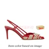 Plataforma de moda de moda sandálias de couro famosas famosas mulheres saltos altos Rivet Manual Slides personalizados de luxo de luto de luxo de luto de luto prateado chinelos vermelhos rosa