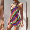 2024 Hot Selling Nightclub Colorful Handmade Sexig klänning YY20265