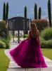 Party Dresses Lavender Evening Dress Sparkling Princess Long Prom Gowns Sweetheart Short Sleeve Open Back Back