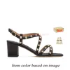 Mode topkwaliteit platform lederen hoge hakken sandalen beroemde designer dames wiggen pompen blok hiel glijbaan luxe dame sexy klinknagel puntige handmatige slippers banaal