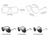 نظارة شمسية كلاسيكية طيار مستقطب نظارات شمسية للرجال نساء أزياء المعادن طيران نظارات شمس خمر ظلال القيادة الأسود UV400 Y240513