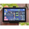자동차 GPS 액세서리 HD 7 인치 탐색 블루투스 핸즈 호출 트럭 네비게이터 AVIN FM 송신기 8GB 3D 맵 드롭 배달 자동차 OT4KF