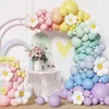 Feestballonnen 114pcs Daisy Flower Theme Garland Arch Kit Spring Boho Retro For Kids Birthday Party Wedding Baby Shower Decoration Supplies