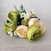 Dekorativa blommor Peony Bouquet Multi Color Beautiful Charmig förtjusande konstgjorda Party Wedding Home Flower