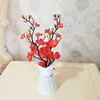 Decoratieve bloemen DIY Simuleerde Flower Artificial Bouquets Red Plum voor Chinese bruiloftsarrangement tuin feestdecoraties