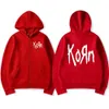 Heren Hoodies Sweatshirts Korn Rock Band Letter Zipper Hoodie Mens Metal Gothic Vintage Oversized Zip Up Hoodies Strtwear Punk Sweatshirts Jackets T240515