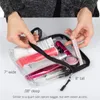 DHL50pcs Toiletry Kits PVC Transparent Waterproof Protable Travel Makeup Bag