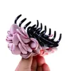 Flower Claw Clip Bridal Wedding Fascynatorzy Dziewczyny Panie Pasmo Pasmo Ladies Headpiece Pins Hair Pins Akcesoria Prom Fascynator Neekwor czerwony niebieski różowy czarny purpurowy czerwony