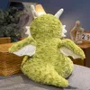 Miękka mucha pluszowa biała/zielona/różowa lalka smoków kawaii pluszowe zwierzęta dla dzieci słodkie zabawki dinozaurowe