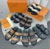 Tasarımcı Bom Dia Sandal Termeri Orijinal Deri Sıradan Ayakkabı Yaz Plajı Gladyatör Katırları Hasp 2024 Yeni Kadınlar En Kalite Düz Slayt Lüks Kaydırıcıları Sandale