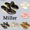 Designer Sandal tofflor Sport Miller Metallic Snake Leather Designer Slides Womens White Black Patent Yellow Pink Silver Flip Flops Ladies Sandals