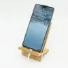 Phone celular de bambu Stand para mesa com orifício de carregamento, suporte removível de madeira para suporte para comprimido para comprimido de madeira de mesa de mesa de madeira