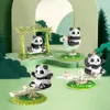 Blokken wltoys 66550 Creatief DIY Evaluatable Animal Cute Mini Chinese stijl Animal Panda Building Block Educatief speelgoed voor jongens en kinderen WX