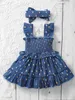 Vestidos de niña Vestido de color azul suave de 3-24 meses