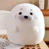 New Adorbale Furry Seal Plush Toy Stuffed Down Cotton Fat Round Animal Sea Lion Doll Sleep Pillow Cushion Kawaii Gifts