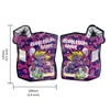 Speciale vorm Mylar Bags 3.5G Holografische Die Cut Cartoon Ziplock -pakket kleurrijk pakket aluminium folie laser ritssluiting
