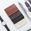 Korthållare 2024 Ultra Slim Front Pocket Wallet Mens med slots minimalistiska rese -ID -fönster för kort