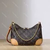 10A Mirror Quality Designers bag Boulogne Shoulder Chain Bag Hobo Womens Brown Coated Canvas Pochette Purse Luxury Cowhide Trim Handbag Crossbody Bag lvity bags