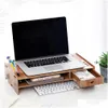 Andra datorkomponenter DIY TROE LAPTOP STAND HOLDER Monitor Riser Desk Organizer Base With Storage Ders - Cherry Wood Drop Delive Otm7B