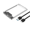 Transparante HDD Case Caddy Box HDD-behuizing 2.5 SSD SATA naar USB 3.0 TYPE-C 3.1 Adapter Externe harde schijfbox