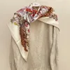 Gwiazda podróży 90x90D 100% Mulberry Silk Scalf moda luksusowy projektant kwadratowy szaliki szal turban akcesoria