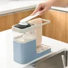Küche Aufbewahrung Waschbecken Flüssige Waschmittelbox Multifunktional Press Rag Schwamm Rack Spülmaschine Abflusswerkzeug Organizer