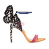 Kvalitet S High Women Sandals Design Butterfly Heels utsökta vackra vingskor Kvinnlig bankettparty klänning Sandal Deign Heel Exquiite Shoe Dre 428 D 43ef