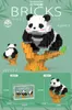 Blokkeert Chinese stijl Creative DIY -assemblage van Panda Bouwstenen Leuke Mini Animal Education speelgoed voor jongens en kinderen Brick Model Bricks WX