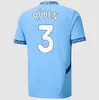 24 25 Fußballtrikots Haaland de Bruyne Phillips Mans Städte Grealish Ferran Mahrez Foden Bernardo Joao Cancelo Z Rodrigo Fußballhemd Männer Kinder Kit Sets Uniformen