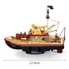 Bloki Sluban Fishing Boat Blud Build Block Pirate Status Digital Model Zestaw Blok