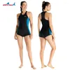 Women's Swimwear Womens Wetsuit Shorty 2mm Neoprene Warm Swimsuit Front Zipper One Piece Sleeveless Wet Suit For Swimming Surfing Vest