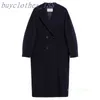 معطف الخندق في منتصف الطول للسيدات Maxmaras Wool Blend Coat Italian Brand Women Luxury Coat عالي الجودة Cashmere Coat Ul3x