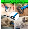 Grooming Dog Pets päls knutskärare utgjutande verktyg Katt hårborttagning kamborste dubbelsidiga husdjursprodukter leverantörer