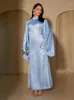 Vêtements ethniques mode Satin Abaya Dubai Luxury 2024 Muslim Kaftan Dress Abayas pour femmes Kebaya Caftan Marocain Robe Femme Musulmane