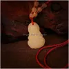 Pendant Necklaces Maitreya Buddha Hand Woven Red Rope Necklace Fashion Guanyin Bodhisattva Lucky Women Relius Gifts Wholesale Drop Del Otume