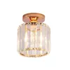 LED -taklampor Crystal Lampshade Balck Gold Plafonnier vardagsrum sovrum modern rund fyrkantig dekorativ taklampa E27