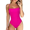 Sexy 2024 Bandeau One Piece Swimsuit Women Push Up Swimwear Female Beachwear Bathing Summer Swim Suit Monokini Beach Wear
