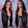 2024 Brazilian human hair 13*4 front lace hair cover 20-34 inches long straight black hair fully hand-woven human hair