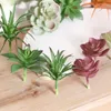 Dekorativa blommor 12st mini konstgjorda vintergröna växtkomponenter diy hantverksdekoration för krukvikroscener (exklusive vaser)