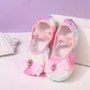 Children's Girl's Stage Performance Rainbow Bow Dance Ballet Flat Shoes L2405 L2405