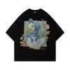 Duck Graphic T-shirts Oversized Hip Hop Tee Top Men 2024 Summer Harajuku Streetwear Black Loose Cotton T Shirt Unisex Y2K Tshirt