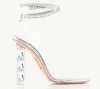 Marca di lusso Aquazzuraspvc designer sandali da donna sandali aura plexi tacchi sandali cristallina con fibbia per la festa scarpe da sposa tallone sexy cinturino in pelle sandalo 35-43