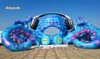 Gigante all'ingrosso Gigante esterno gonfiabile polpo personalizzato Tenda temporanea Concerto DJ Booth Air Blow Up Octopus Model con cuffia per decorazione per feste musicali