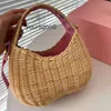 hhluxurysデザイナー女性用ハンドバッグデザイナー用バッグ織りラタントートミニバッグ