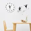 Wandklokken joid'art acryl ballet horloge Europe portret horloge digitale klok home decor voor woonkamerstickers