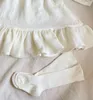 Filles robes filles coton vestidos printemps fête pour enfants vêtements en lin blanc vestido
